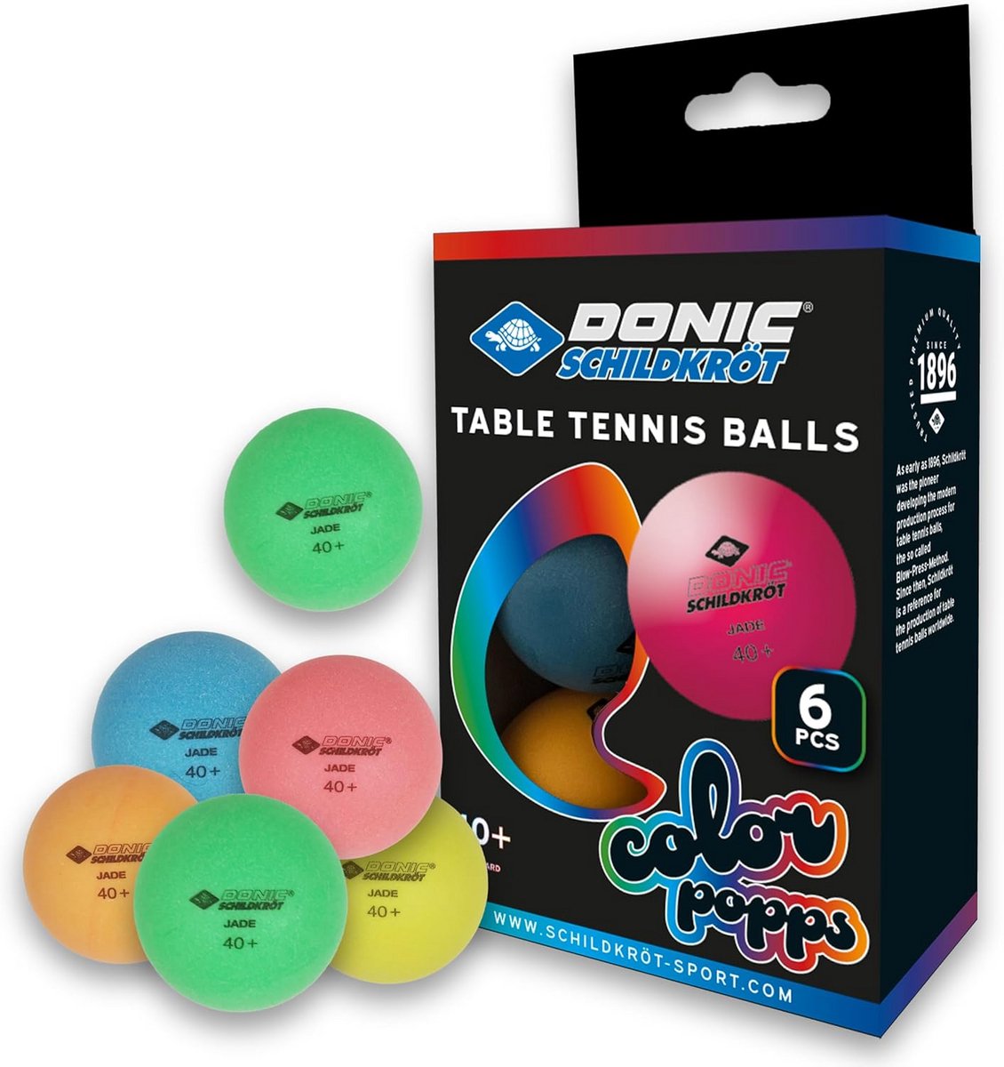 Kleurige Tafeltennisballen - 6 Stuks, 40+ Kwaliteit