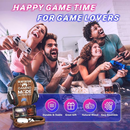 Gaming Cadeaus en Accessoires voor Mannen en Jongens - Hoofdtelefoonstandaard en Speelkamerdecoratie — afbeelding 3