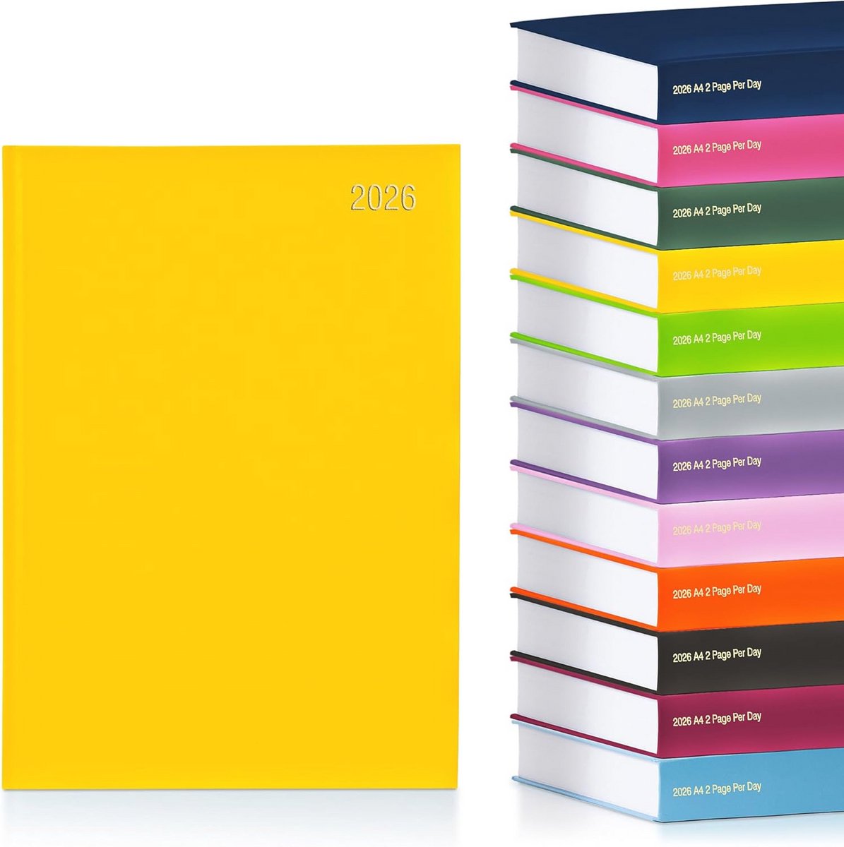 2024 Jaar Planner - 2 Pagina's Per Dag Desk Hardback