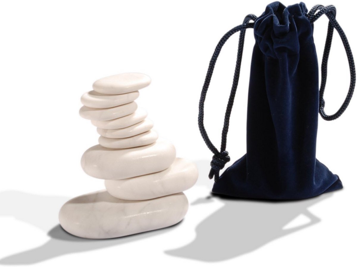 Cold Stone Massage Set - 9-delig Marmeren Massagepakket