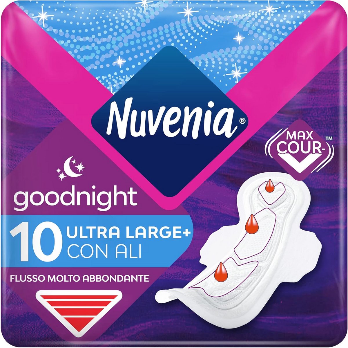 Ultra Night Maandverband met Vleugels - Ademend en Snel Absorberend, 10 Stuks