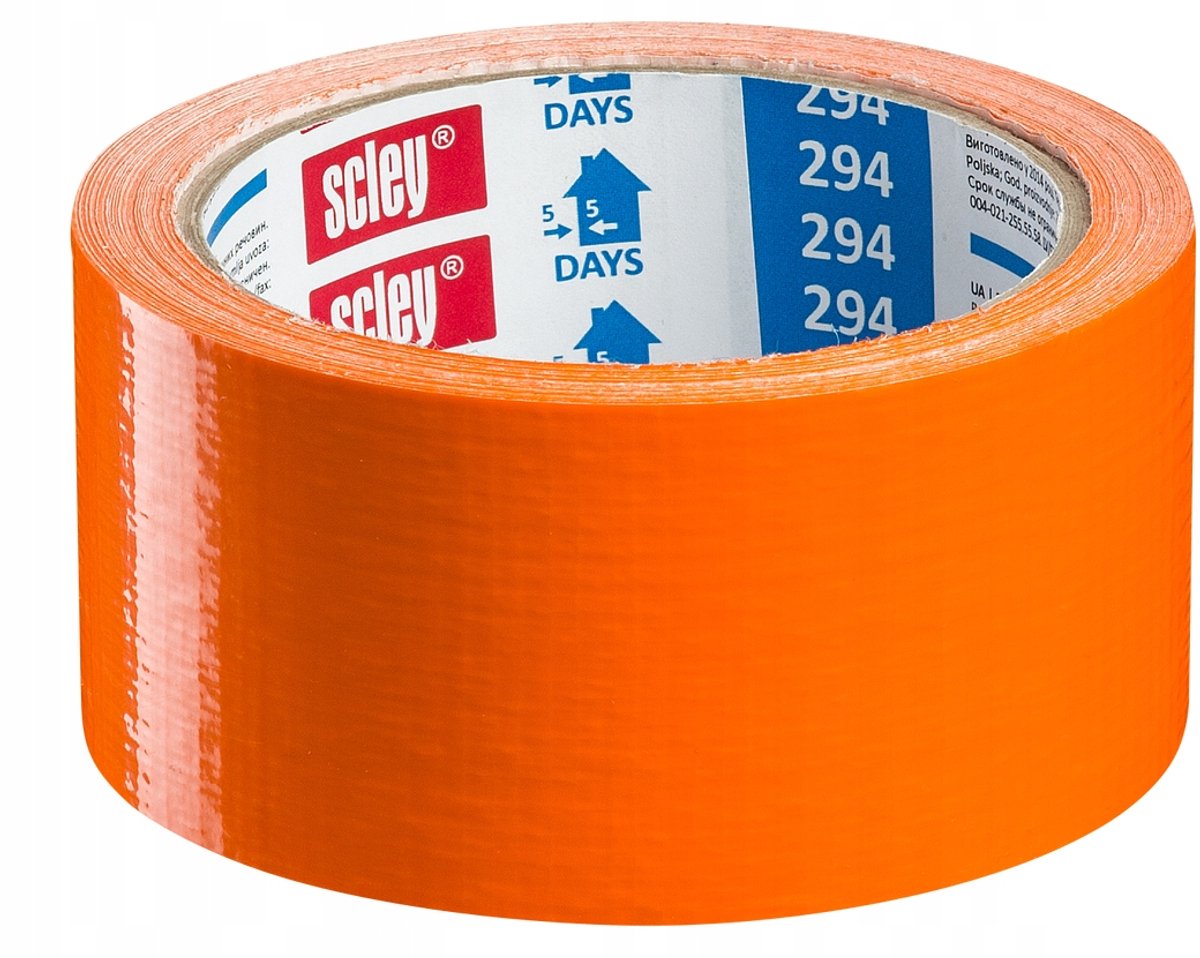 Scley Duct pleistertape 48 mm x 33 m - oranje, weerbestendig
