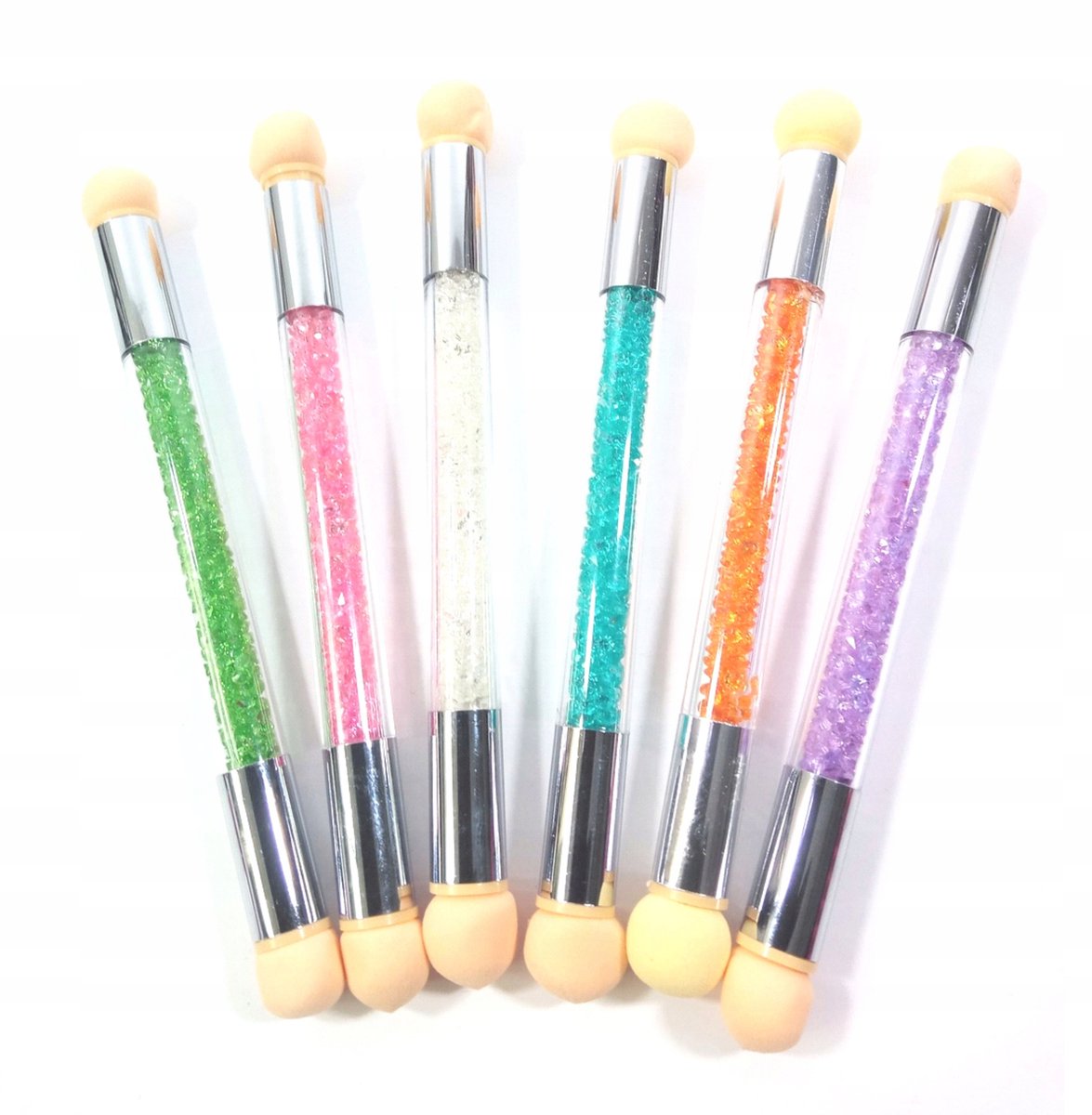 Ombre Penseel met Dubbele Spons Applicator - Nail Art AK-182