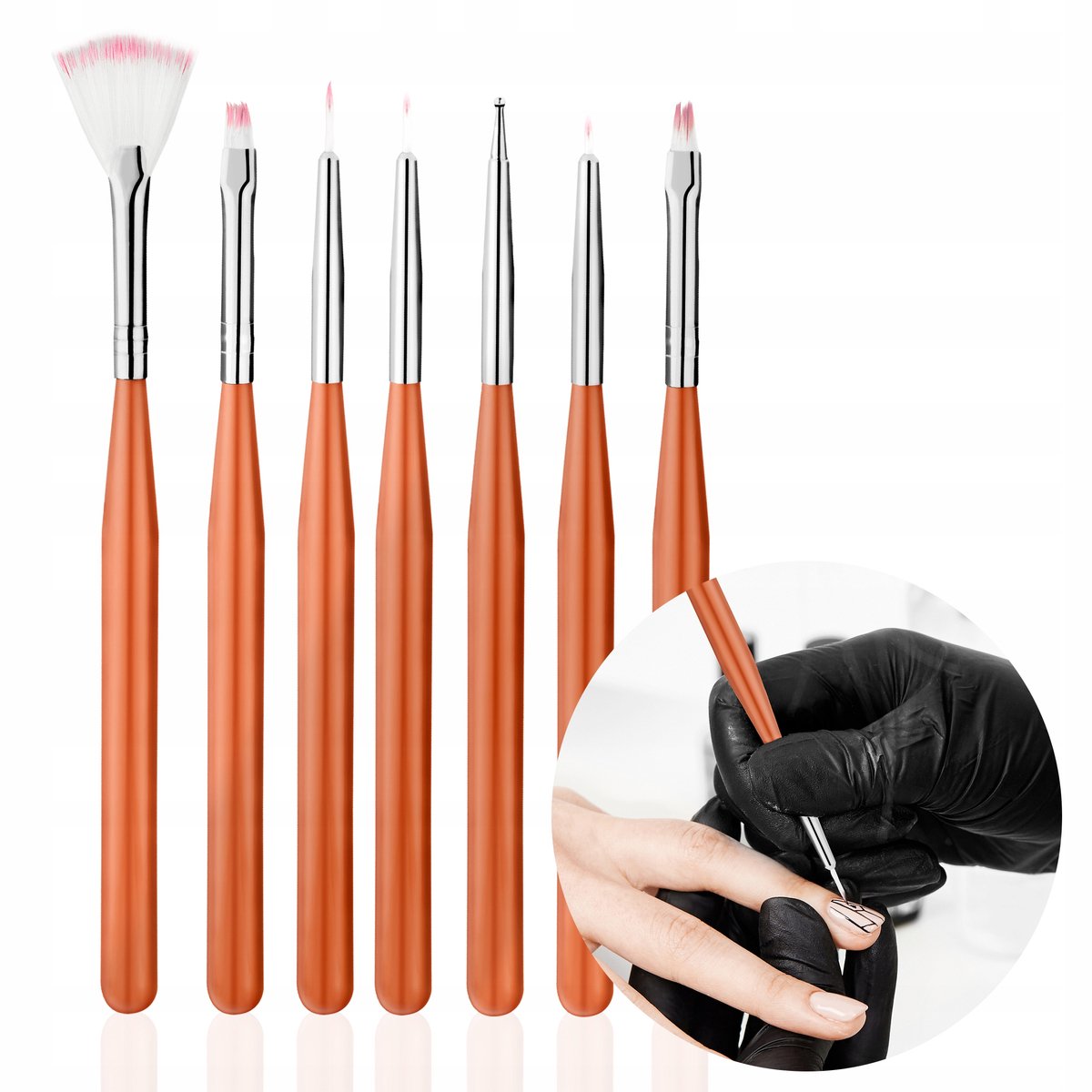 7-delige Nail Art-penselenset - Professionele stylingtools