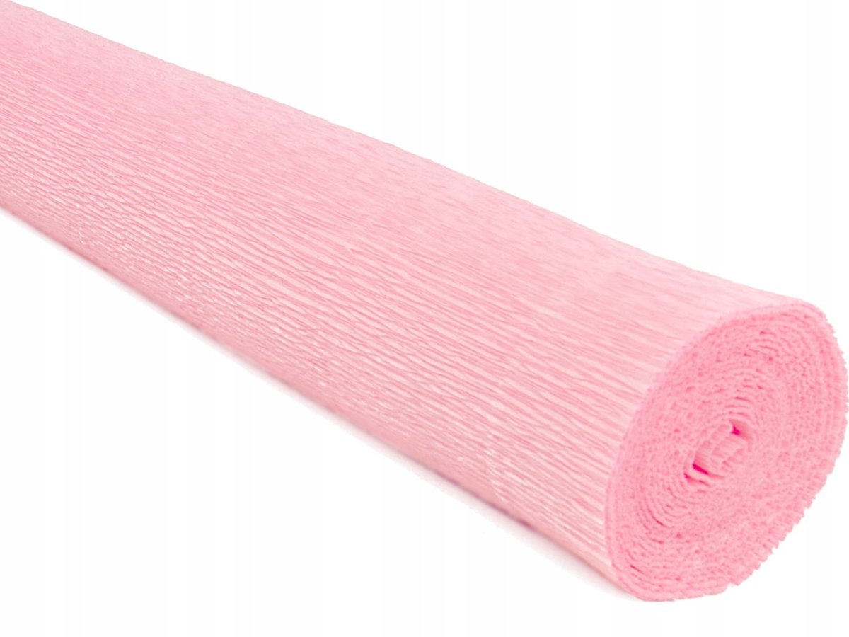 Gekreukeld crêpepapier lichtroze 180g - 50x250cm