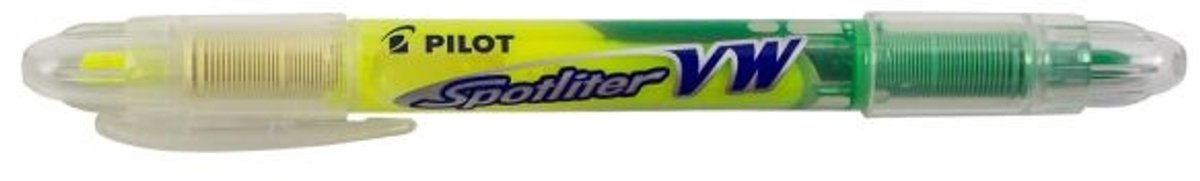 Dubbelzijdige markeerstift, geel-groen, voor kantoor en school