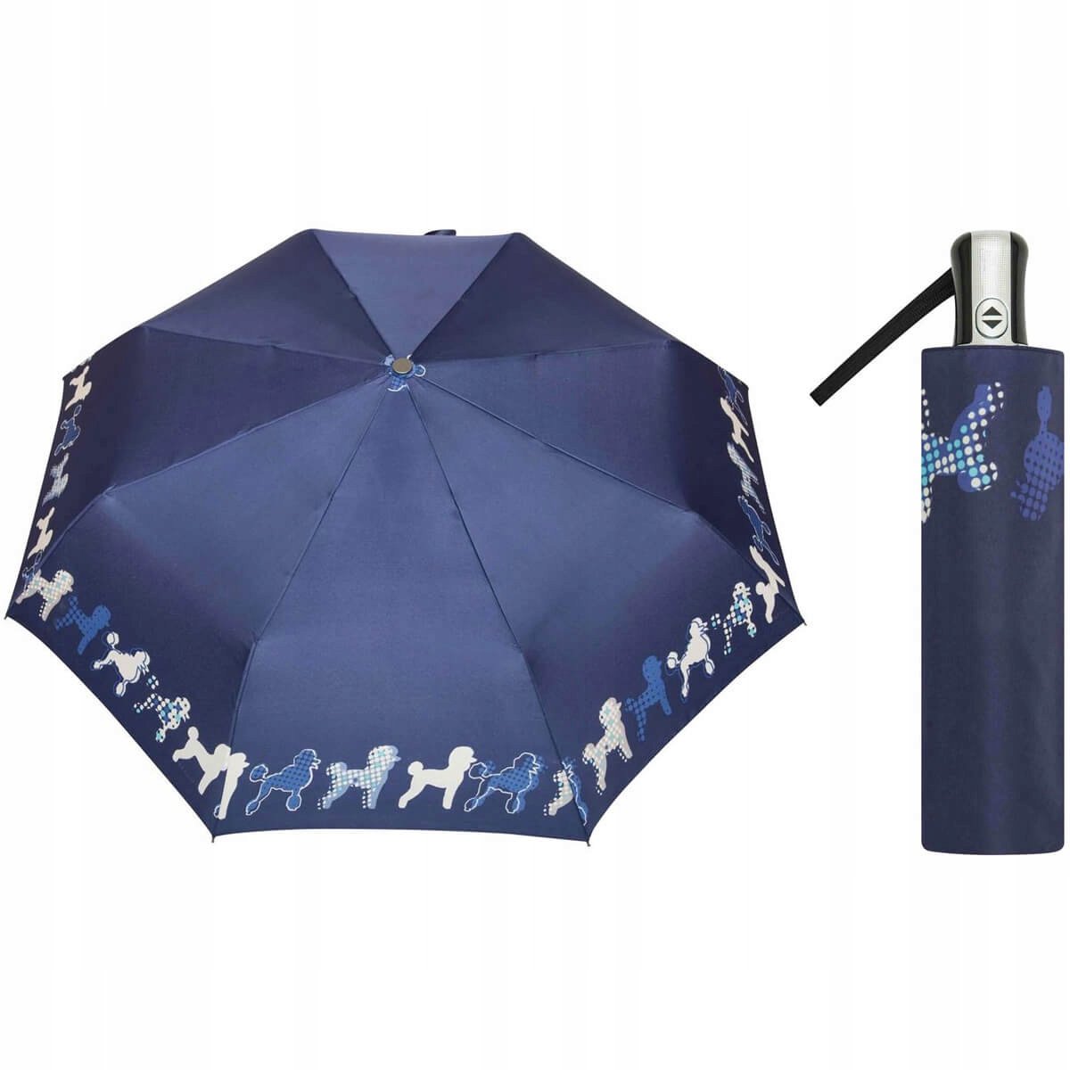 Automatische damesparaplu - compact en winddicht - blauw