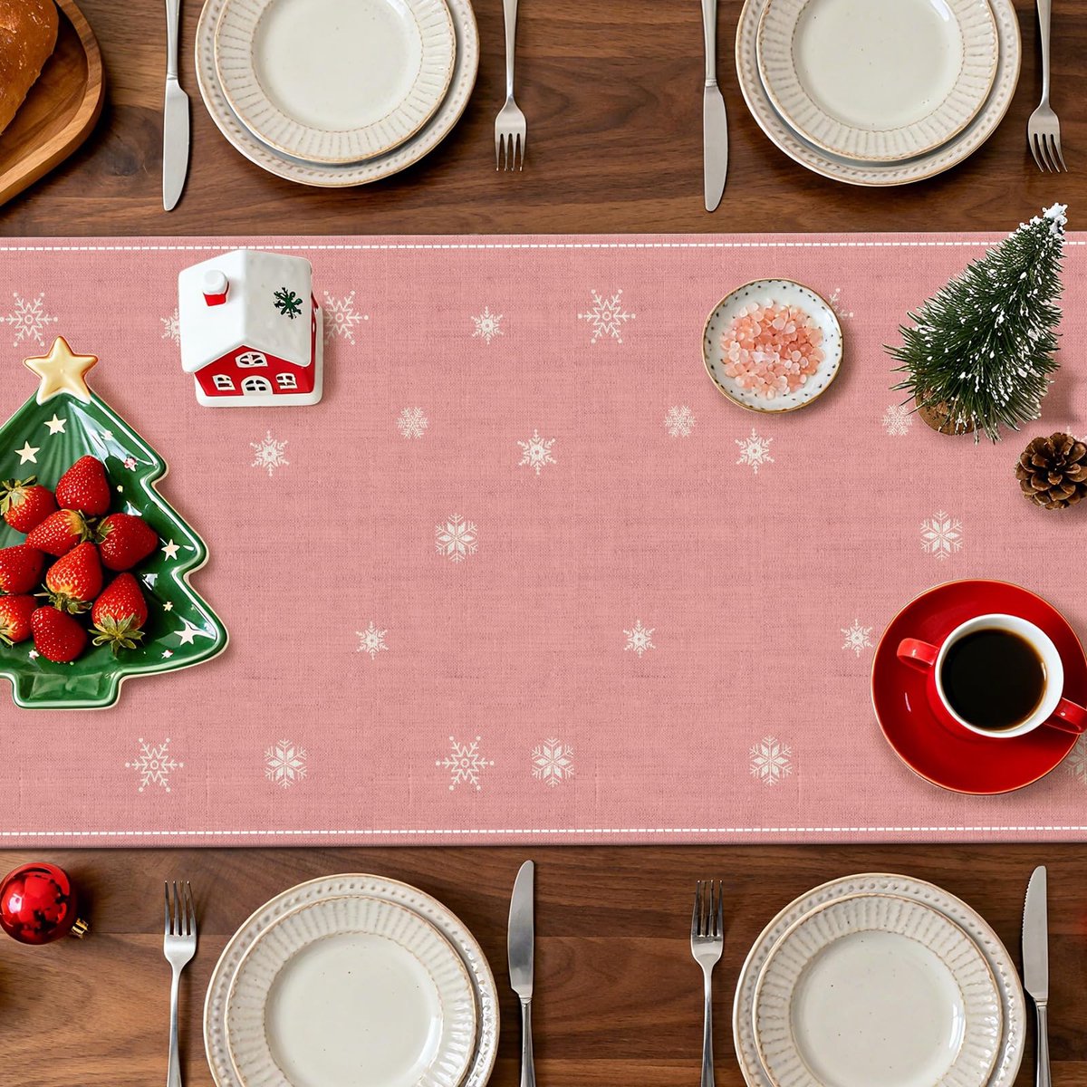 Unyqoos® Stijlvolle en veelzijdige tafelloper voor feestelijke kerstdecoratie