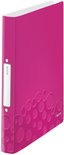 Fuchsia ringband met cirkelvormig patroon en Leitz logo.