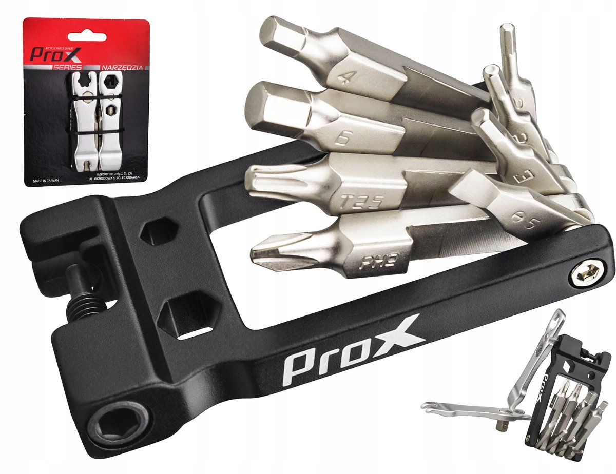 Prox HF-83 Multitool Fietsgereedschap 19 Functies met Kettingpons
