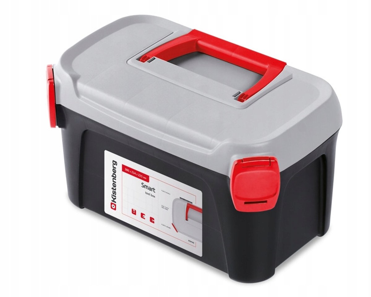 Kistenberg Smart 40 KSM40 Gereedschapskist - Grijs/Rood