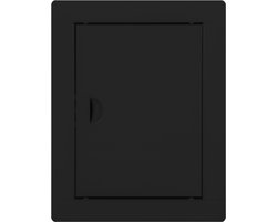 Zwarte Metalen Inspectieluik 15x25 cm Zwart met Kliksluiting