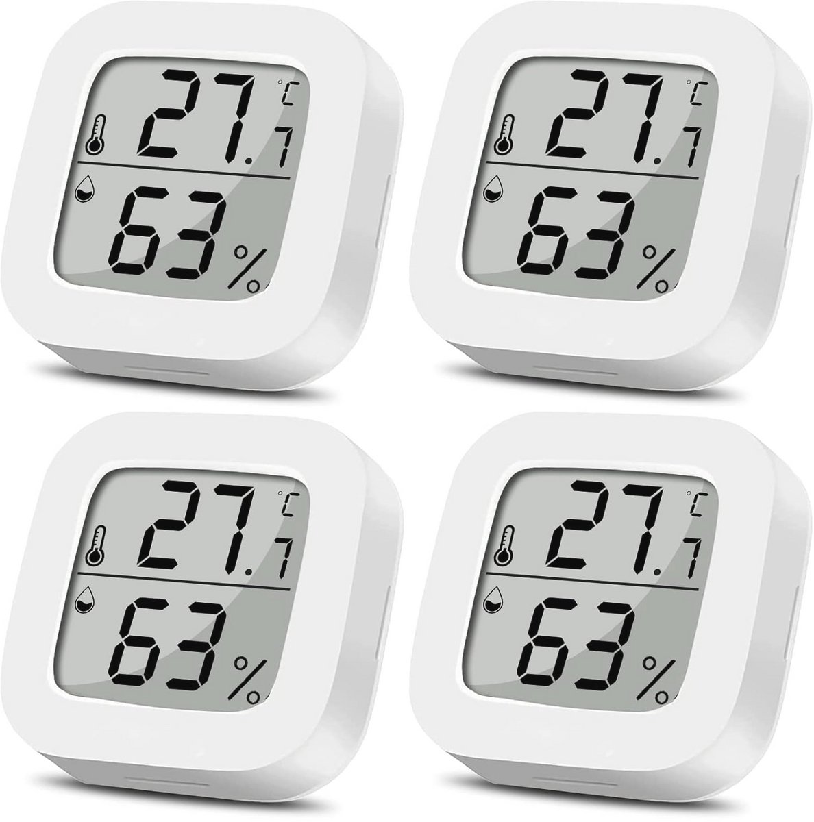 Digitale Mini Hygrometer Thermometer voor Binnen - LCD Vochtigheidsmeter met Temperatuurmeting