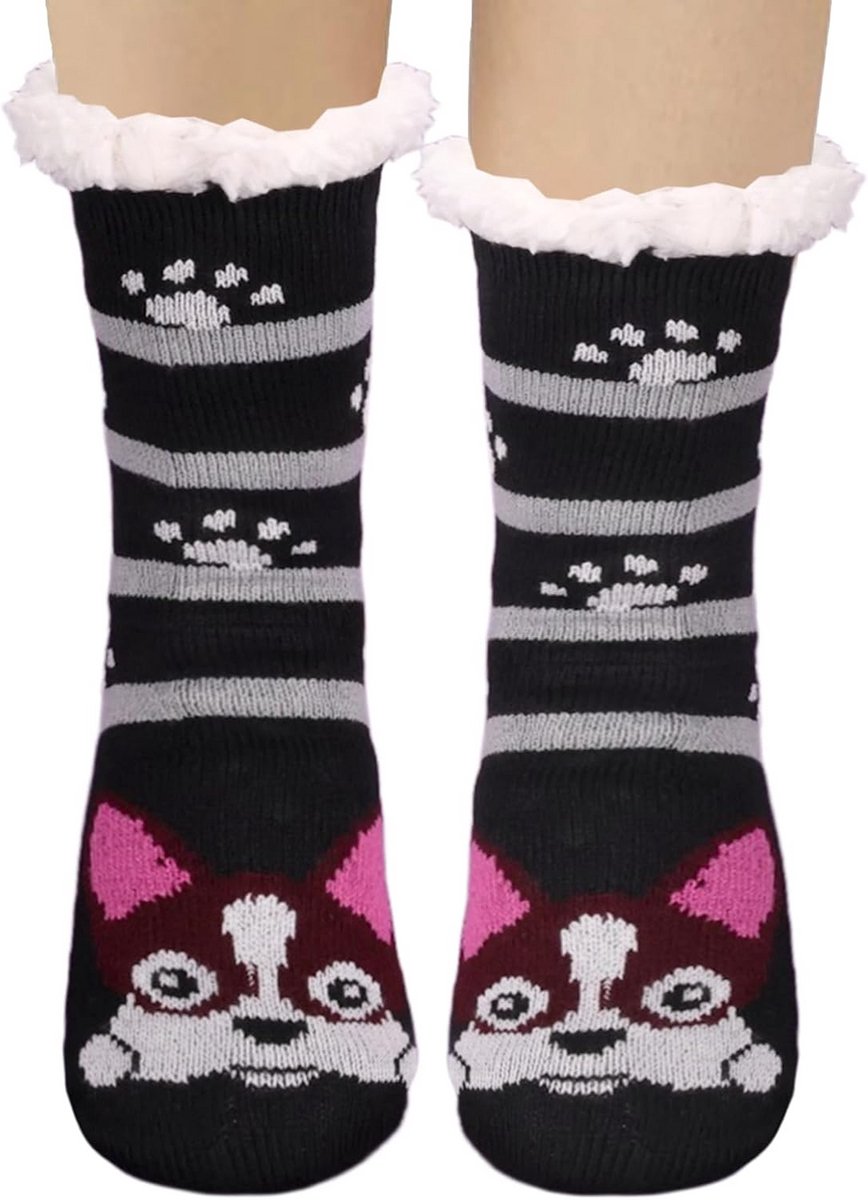 Dames Knuffelsokken - Warme Antislip Stoppersokken voor Winter en Kerst