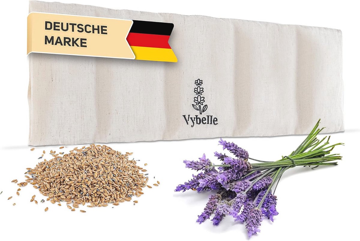 Korrelkussen met Lavendelbloesem - 51 x 17 cm Warmtekussen voor Nek en Schouder - Speltkussen met Afneembare Bekleding