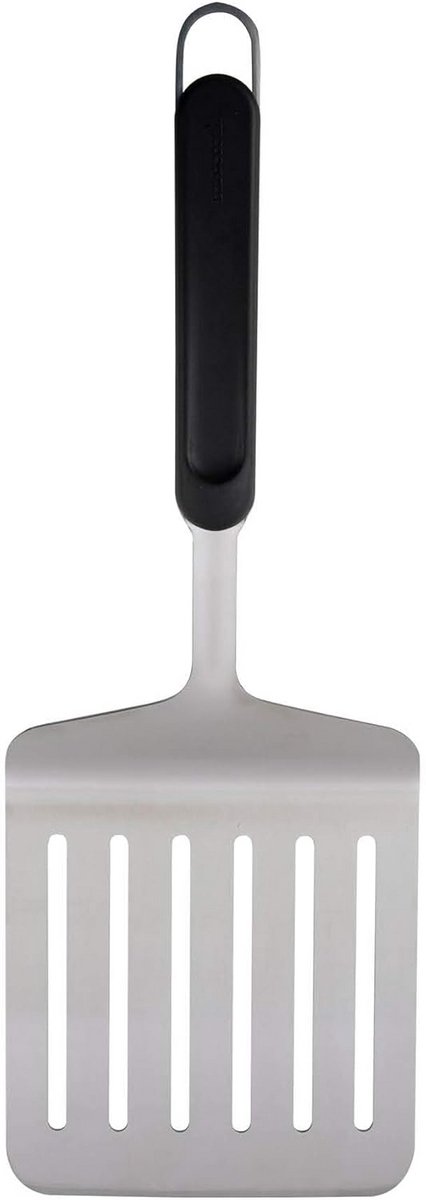 Rvs Pizza Spatel met Zwart Handvat - Ideaal voor Oven en BBQ