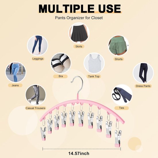 HOUSE DAY Ruimtebesparende Magische Hangers - Pack van 20 Metalen Hanger Organizer voor Kast HOUSE DAY Ruimtebesparende Magische Hangers - Pack van 20 Metalen Hanger Organizer voor Kast