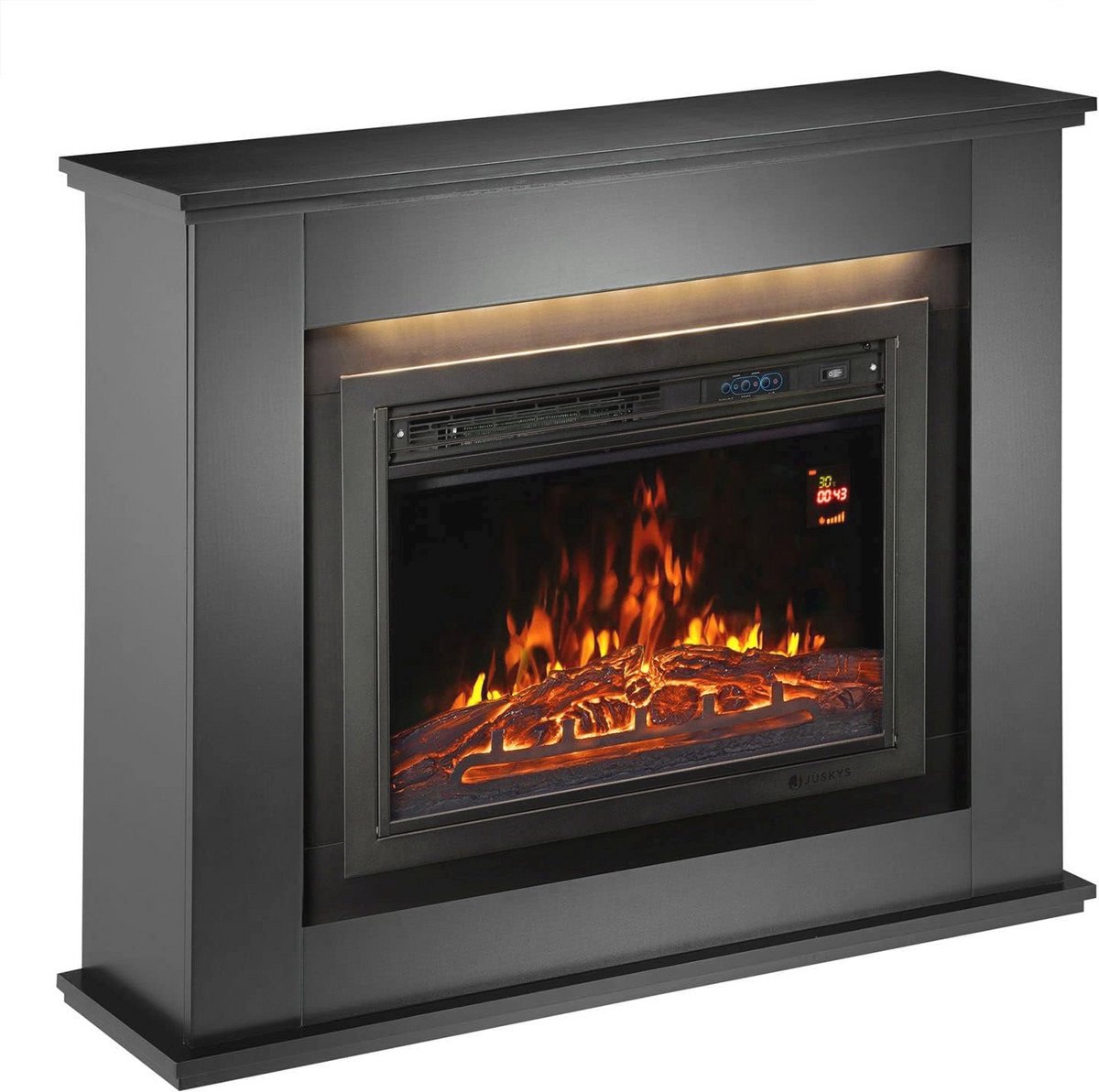 Elektrische open haard met verwarmingsfunctie en vlameffect - 1000/2000 W