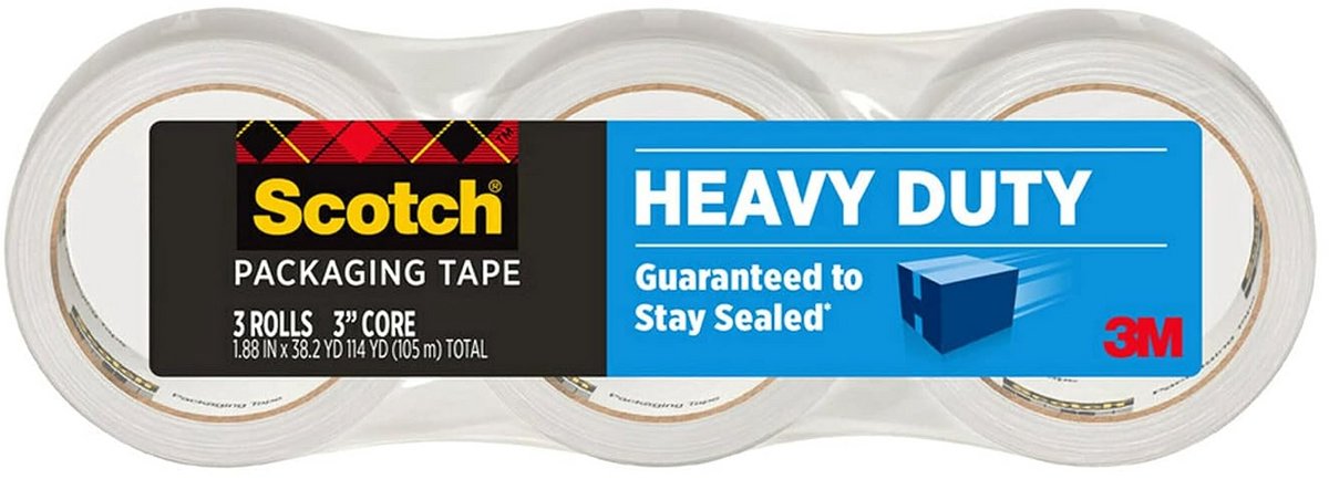 Extra Sterke Verzendtape voor Zware Pakketten, 3 Rollen