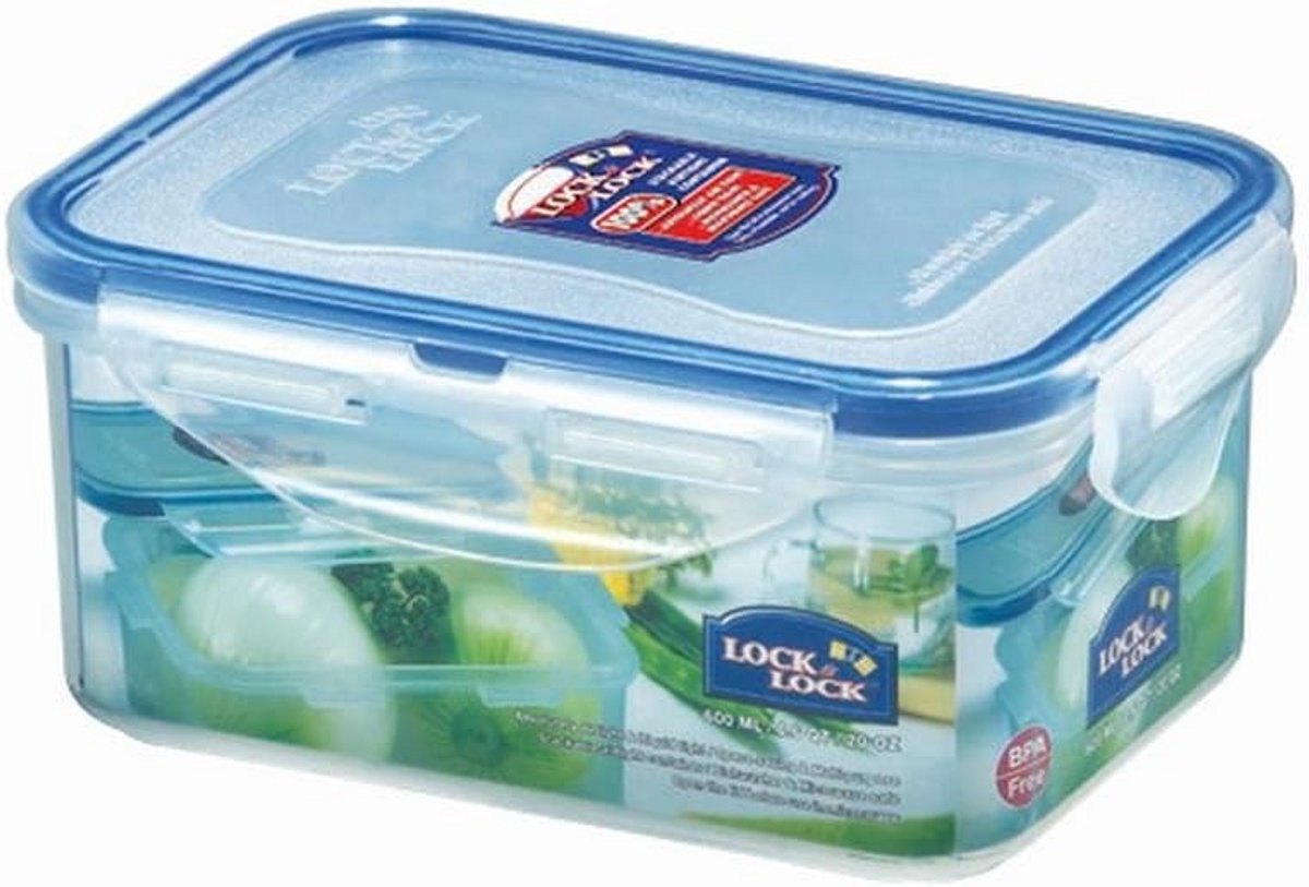 Luchtdichte Opbergdozen Set van 2, Transparant, 600 ml, Rechthoekig, Ideaal voor Voedsel