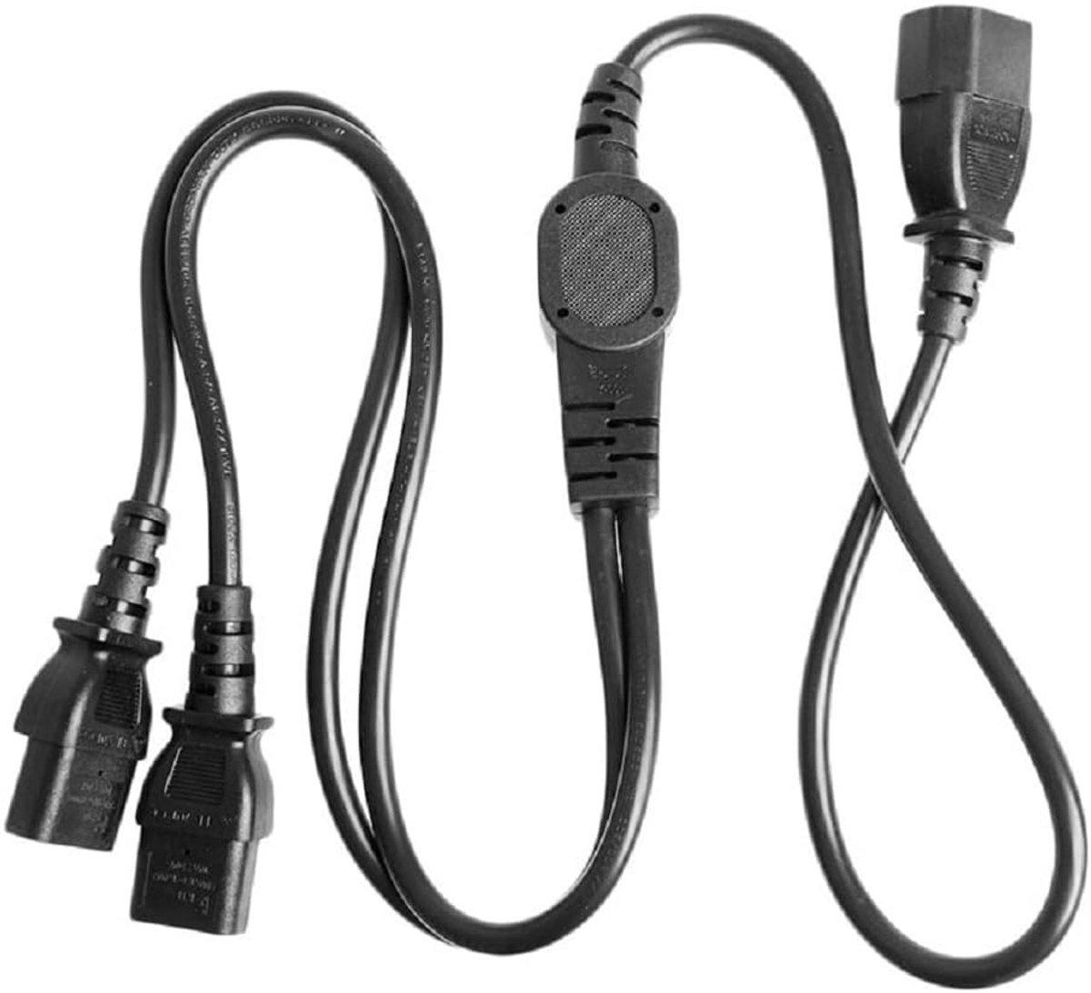 Y-Splitter Kabel van C14 naar 2x C13 Verlengsnoer voor Meerdere Apparaten