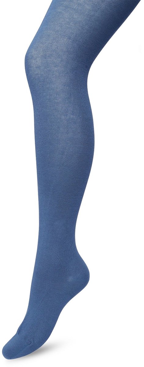 Bonnie Doon Biologisch Katoenen Maillot Dames Blauw maat 38/40 M - Uitstekende pasvorm - Gladde Naden - OEKO-TEX gecertificeerd - Bio Cotton Tights - Duurzaam en Huidvriendelijk Bio Katoen - Blauw/Grijs - Bering Sea - BP051900.131