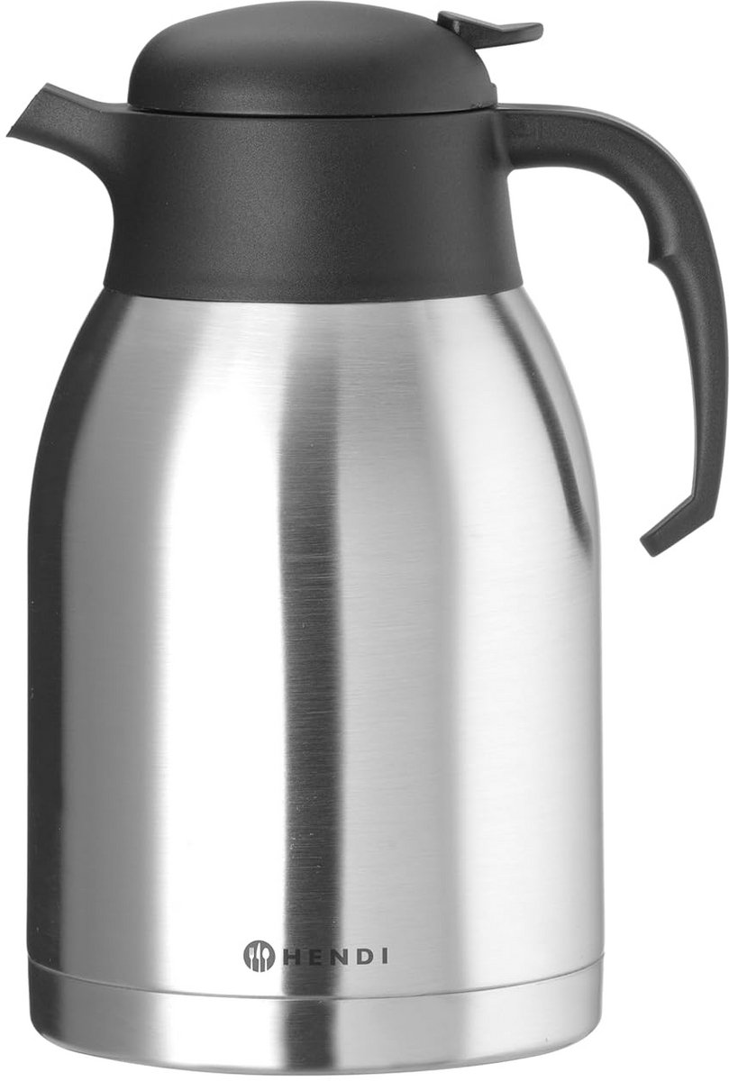 Geïsoleerde Thermoskan met Glazen Binnenwand voor Warme Dranken, 2 Liter