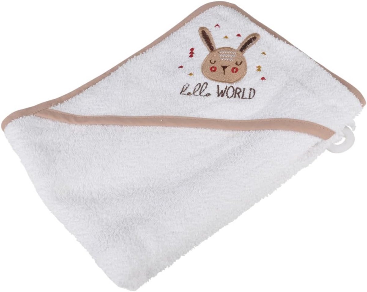 Zachte Katoenen Badcape voor Baby's 75x75 cm met Oor
