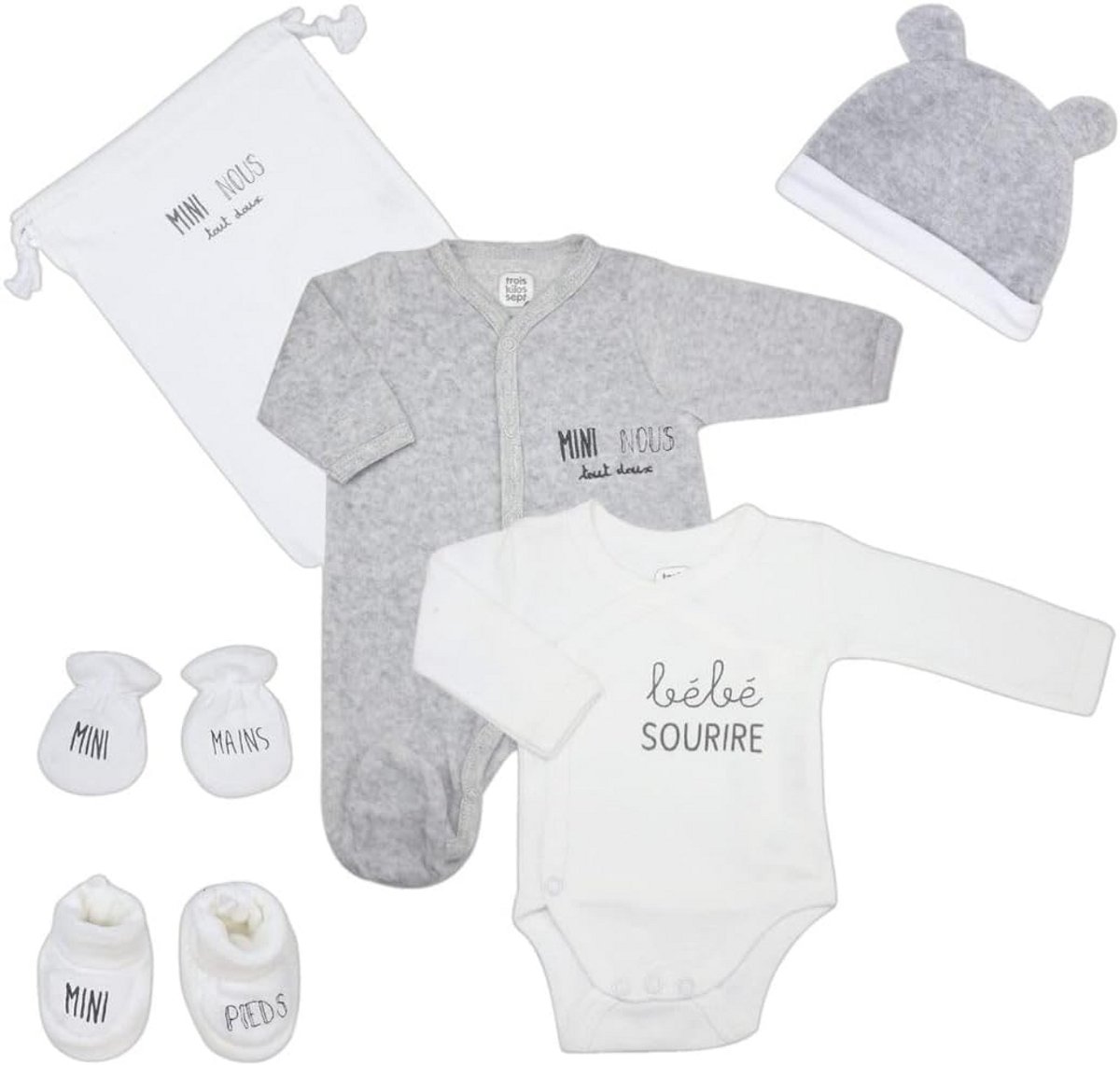 Gave Cadeau Set Geboorte Cadeau 6 Delig voor Baby Jongen Meisje - Maand 1