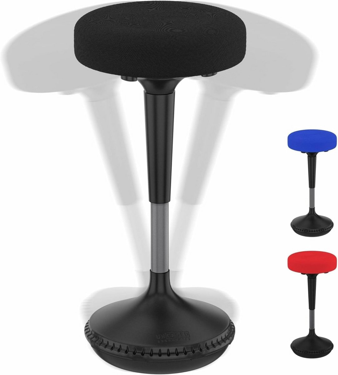 Ergonomische Zit-Sta Kruk met Balansfunctie en 360° Rotatie, Hoogteverstelbaar