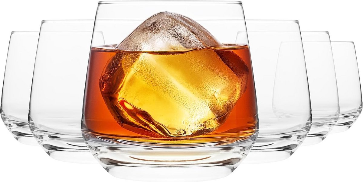 Set van 6 Drinkglazen 345 ml - Whisky, Sap, Cocktail Tumblers - Vaatwasmachinebestendig