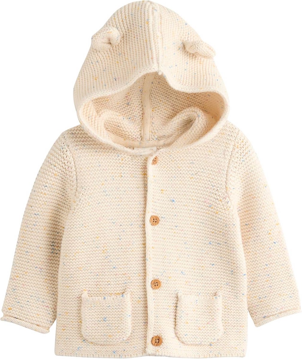 Gebreid Baby Vest met Capuchon en Oortjes - Zachte Katoen