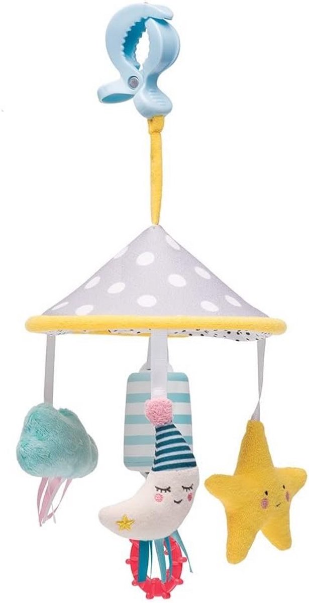 Baby Mobiel voor Kinderwagen en Wieg - Sensorische Activiteiten met Geluiden en Bijtring