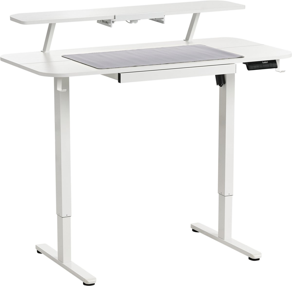 Beliani WILBANKS - Verstelbaar bureau elektrisch - Wit - Staal