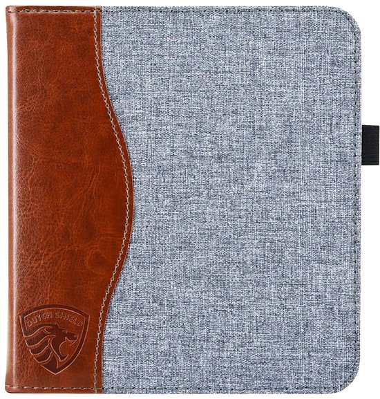 Hoesje Geschikt voor Kobo Libra 2 Sleepcover Jeans Style Hoes Grijs - ereader hoesje - cover van Merkloos — afbeelding 3