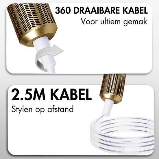Sansbeauté® Föhn met Diffuser - Krullen - 110.000RPM - Ionische Haardroger met Borstel - 3 Standen - 3 Opzetstukken - Reisföhn - Sèche Cheveux - Krul Feun Set - Haarföhn met Defuser - Hair Blow Dryer - Kappersfohn - 2000W