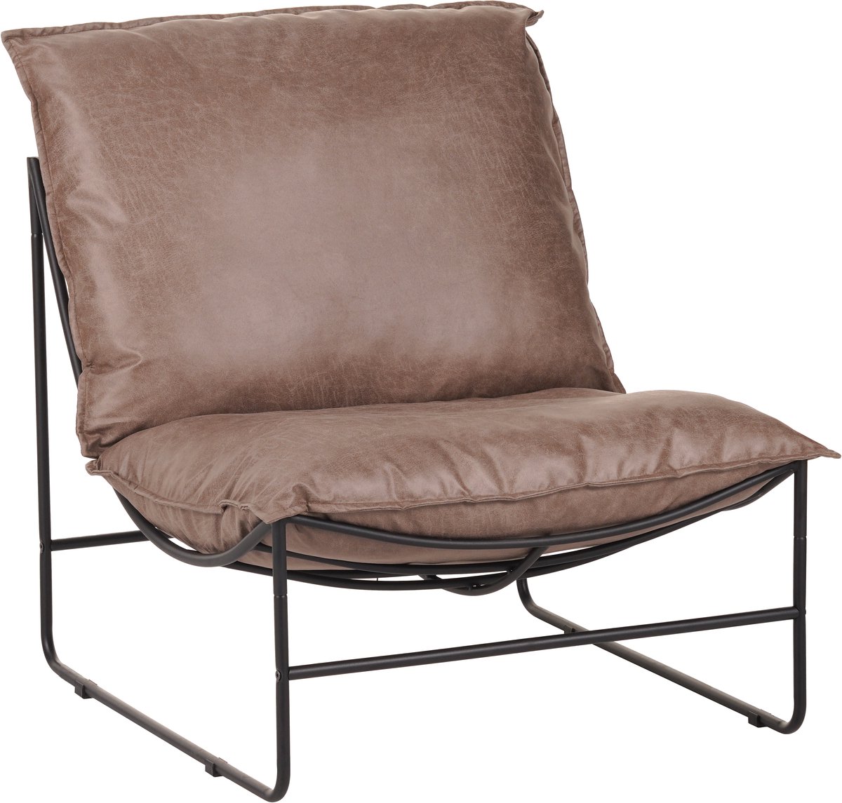 Colenis® - Sofa Relax Fauteuil – Sand – Soft-Touch Bekleding – Metaal Frame