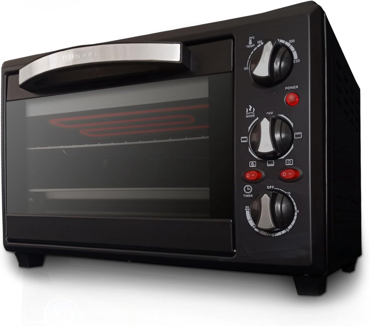 Elektrische Tafeloven 28 Liter met 3 Verwarmingstanden tot 230°C en Timer