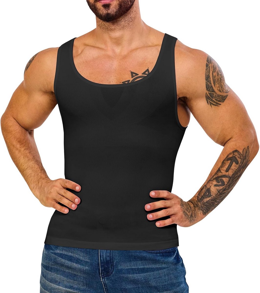 Compressie Shirt Heren voor Slimmer Lichaam en Buikcontrole | Shapewear Tank Top