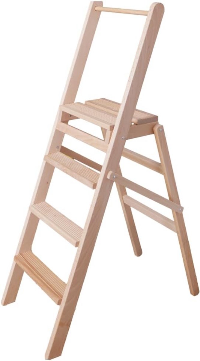 Opvouwbare trapkruk met 4 treden - Antislip en stevig - Max. belasting 120 kg