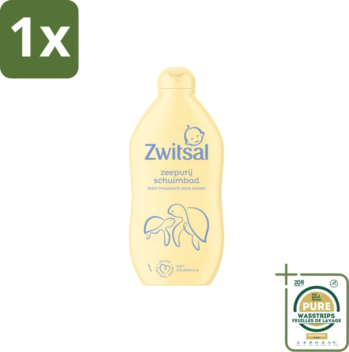 1 x Zwitsal Zeepvrij Schuimbad 400 ml- Zwitsal - Zeepvrij - Schuimbad - Bad - Zeepvrij Bad