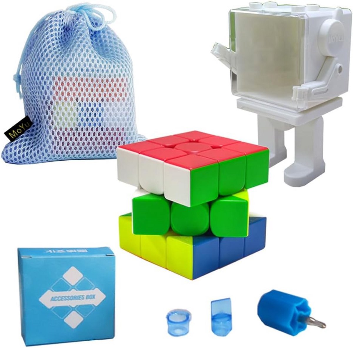 Professionele 3x3 Rubik Kubus Maglev - Magneet Snelheidspuzzel met Standaard