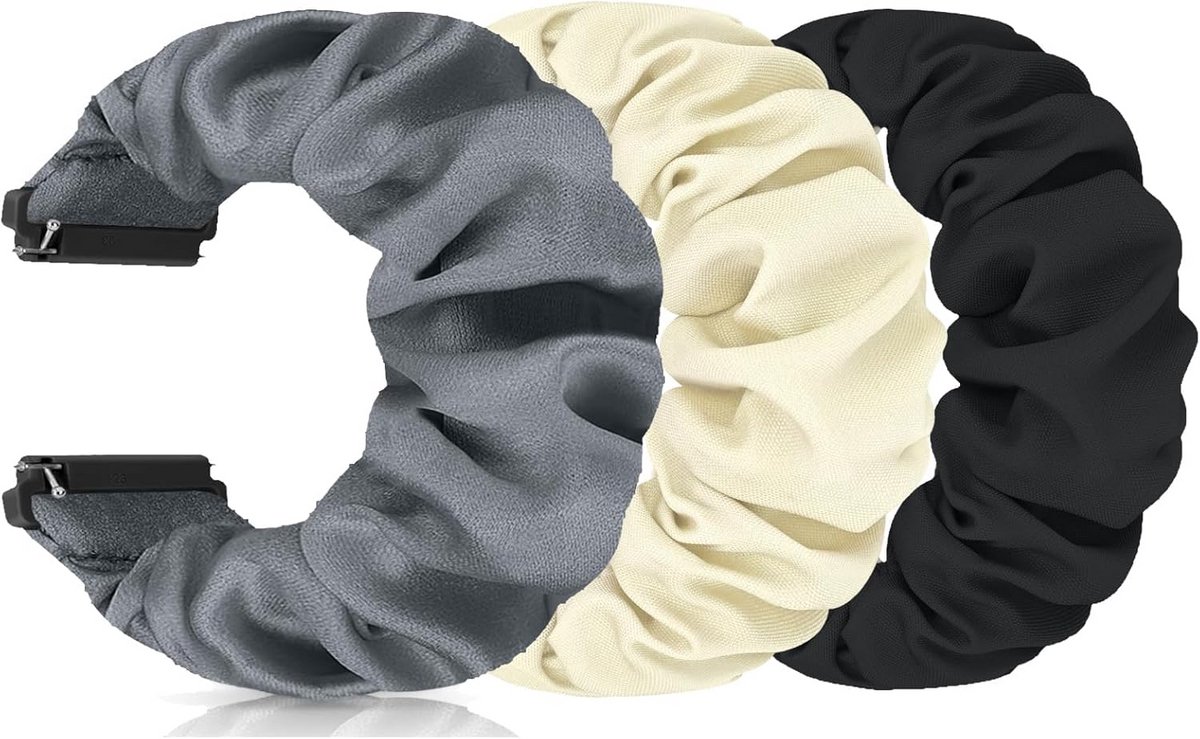3 Stuks Elastische Horlogebandjes met Snelsluiting - Universele Pasvorm 16-22mm