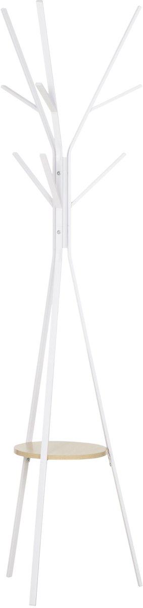 Kledingrek - 45x45x180 cm - Vrijstaand + Flurgarderobe - Praktisch & Robuust - Metaal - Wit