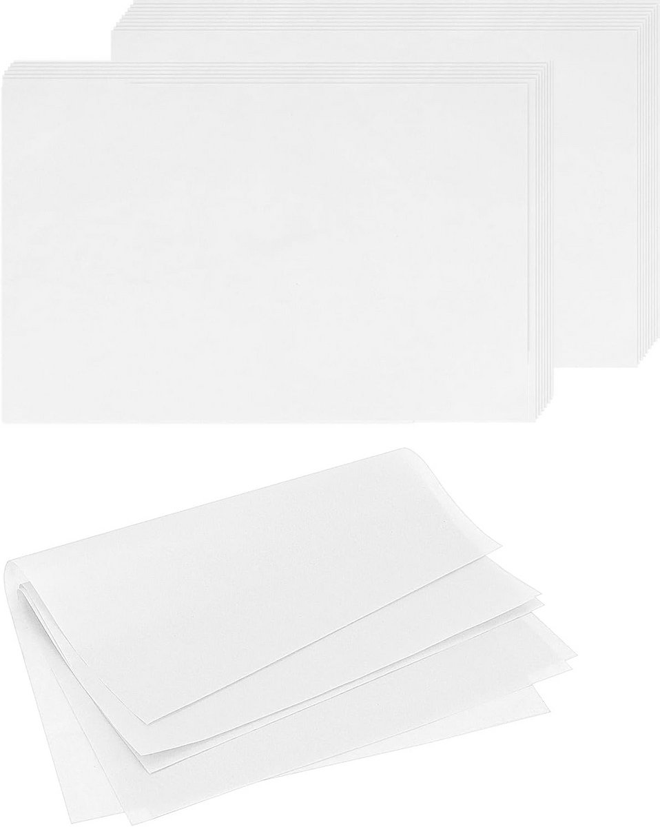 500 Vellen Bakpapier op Maat Gesneden 25x35 cm Rechthoekig Anti-Aanbak