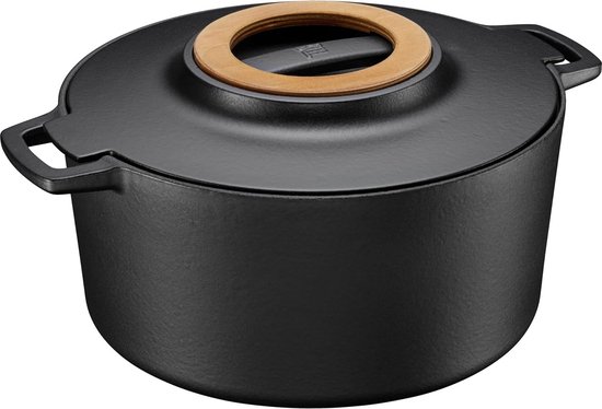 Fontignac gietijzeren braadpan, zwart 22 cm • Gaer Cookware