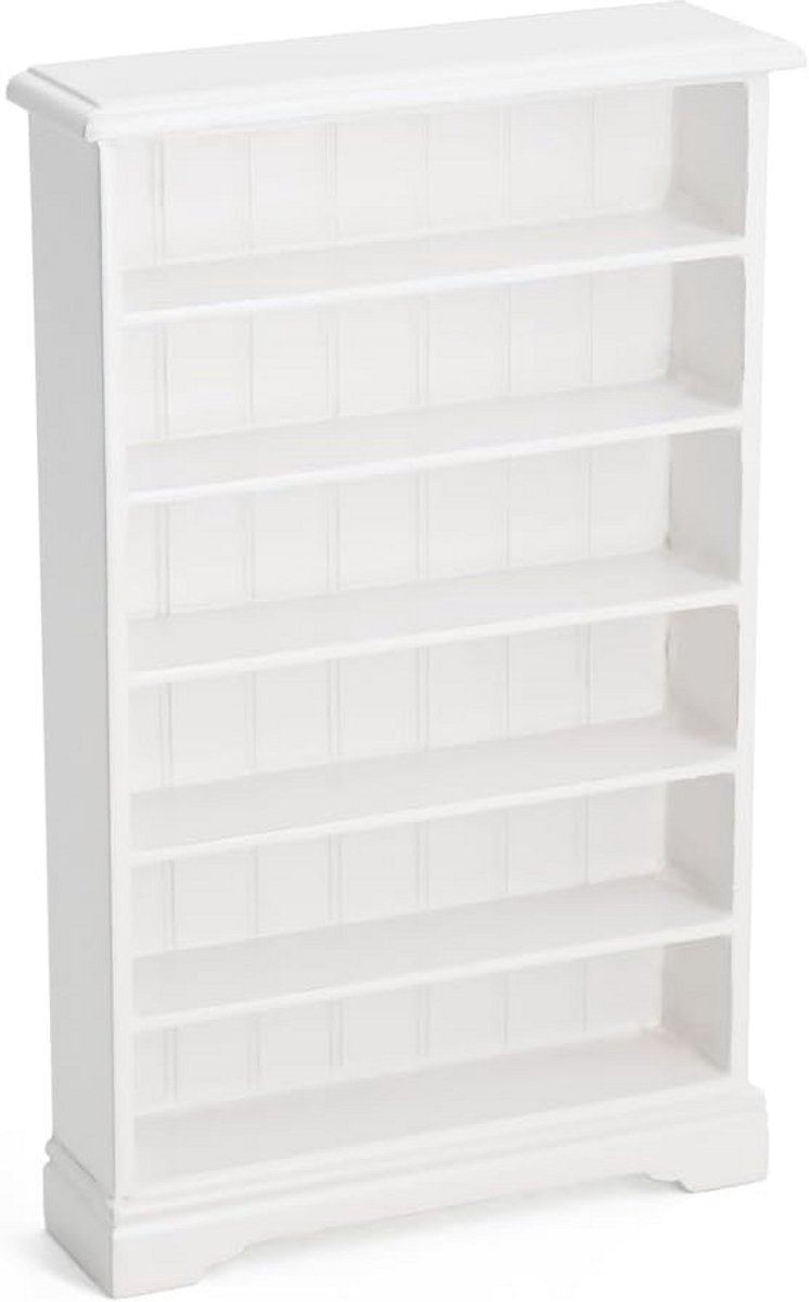Miniatuur Boekenkast voor Poppenhuis 1:12 - Houten Ladder Wandrek voor Woonkamer of Kantoor - Wit