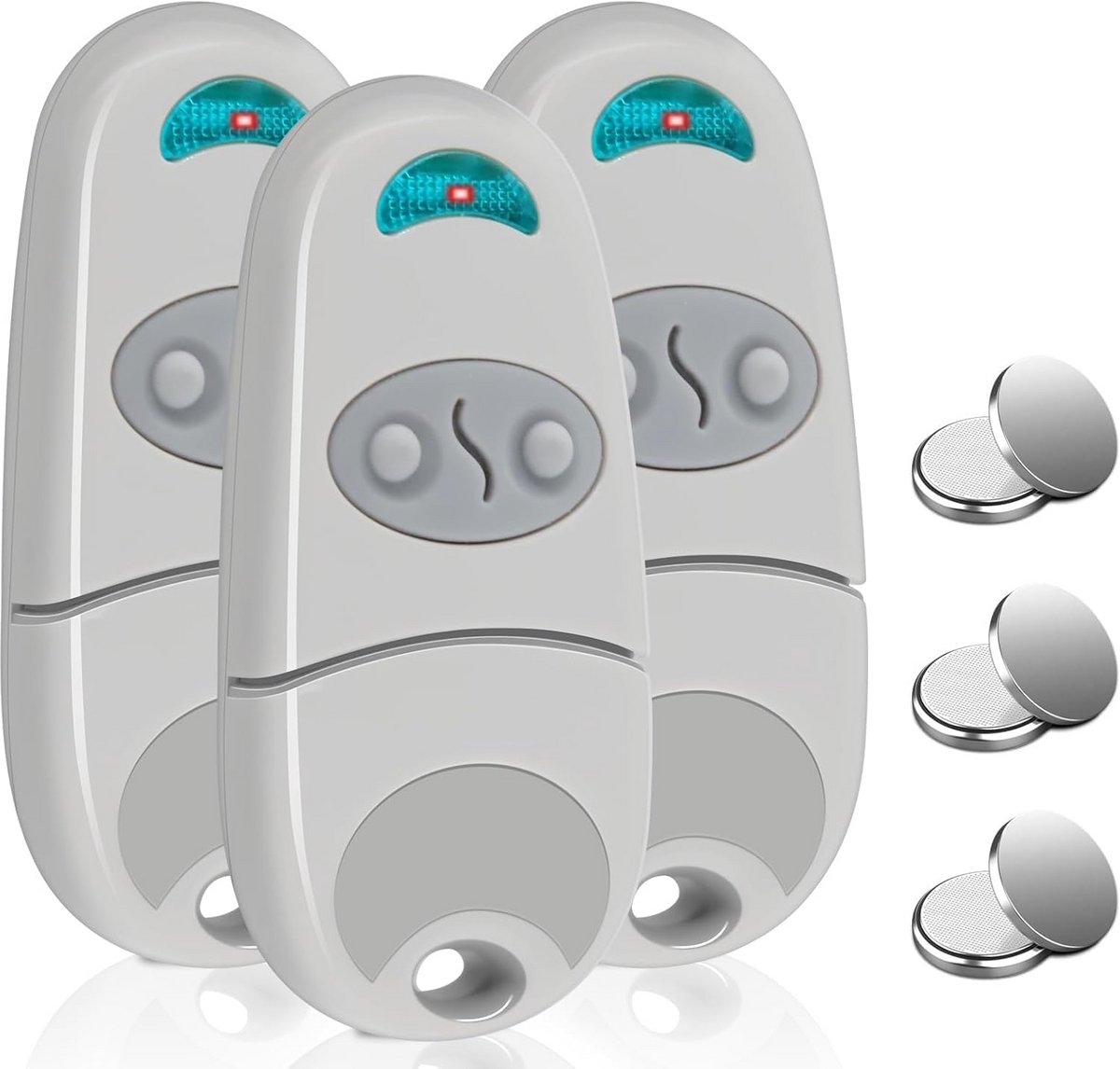 3-Pack Universele Afstandsbediening voor Poort en Garage - 433.92MHz - 2 Kanaals