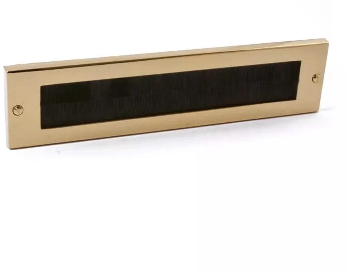 Hardbrass Mariani Tochtwering Alena Messing Ongelakt 330x79MM