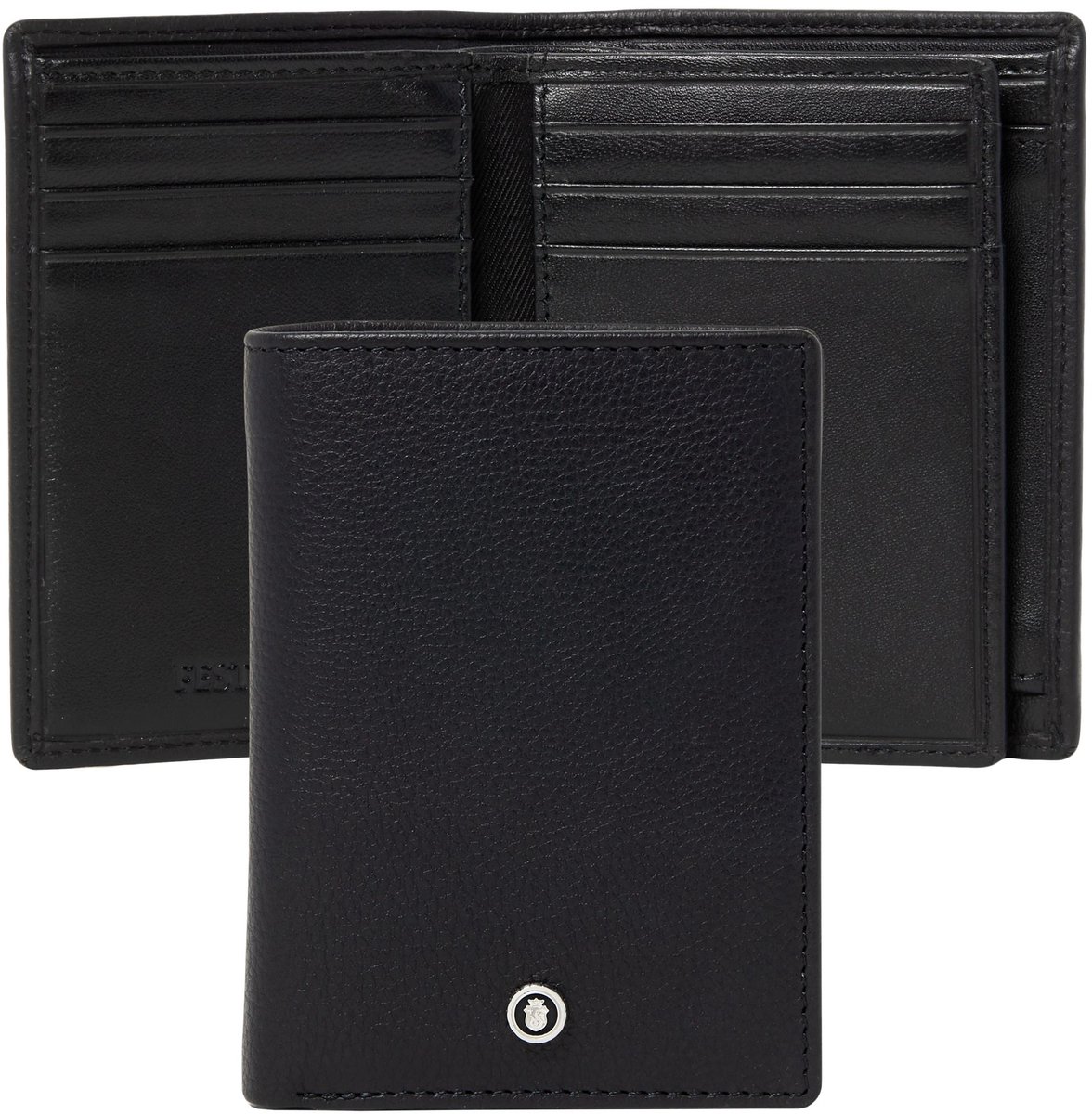 Card holder with flap Button